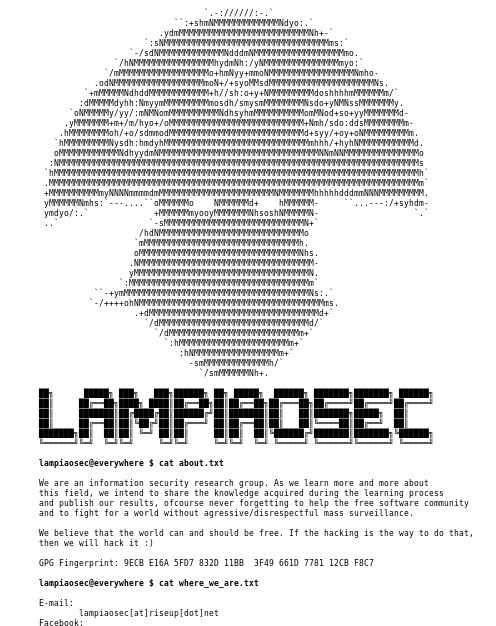 Site do LampiãoSec antes da modificação